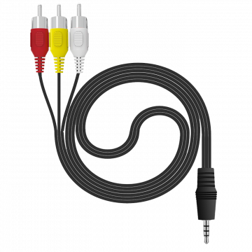 Amiko Činč 3 x RCA na Jack 3.5mm kabl, 1.2 met - Jack 3.5 mm - AV cable (RCA)