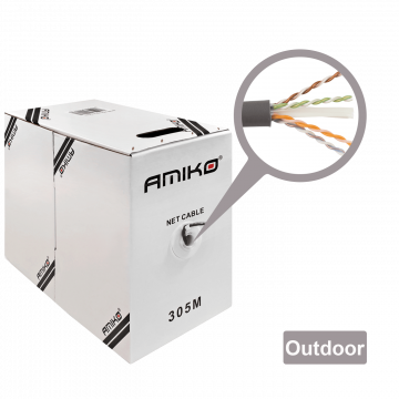Amiko Mrežni FTP kabl, CAT5e, OutDoor, 305 met. - CAT5e FTP Outdoor 305m