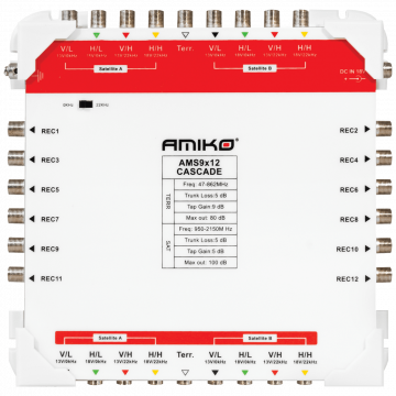 Amiko Multiswitch 9/12 sa dodatnim napajanjem, kaskadni - AMS9X12