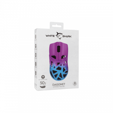 White Shark MIŠ WGM-5019 DAGONET/ 24.000 DPI - Plava-ljubičasta / Bežični
