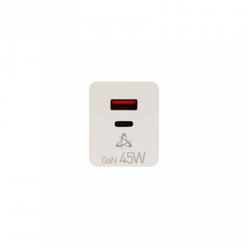 SBOX USB KUĆNI PUNJAČ HC-45 / 2 ULAZA 45W GAN