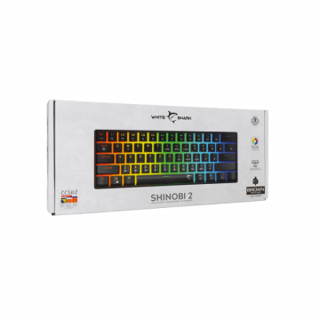 White Shark TASTATURA GK-004132 SHINOBI-2 Crna/HR-BROWN SW.