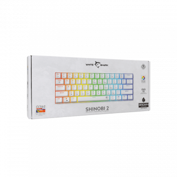 White Shark TASTATURA GK-004232 SHINOBI-2 Bijela- Mehanicka HR BROWN SW.