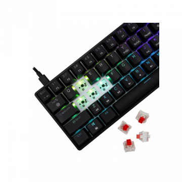 White Shark TASTATURA GK-004112 SHINOBI-2 Crna/HR-RED SW.