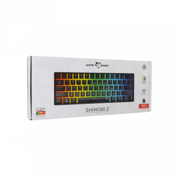 White Shark TASTATURA GK-004112 SHINOBI-2 Crna/HR-RED SW.