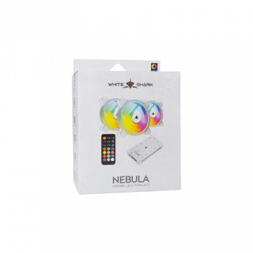 White Shark FAN GCF-S028-005 NEBULA-2 BIJELI ARGB KIT