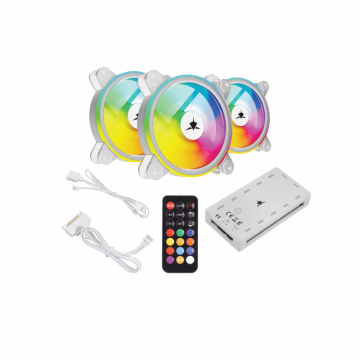 White Shark FAN GCF-S028-005 NEBULA-2 BIJELI ARGB KIT