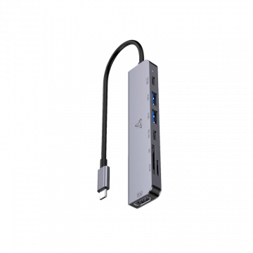 SBOX ADAPTER USB TYPE-C 7u1 HUB H-999 USB-C