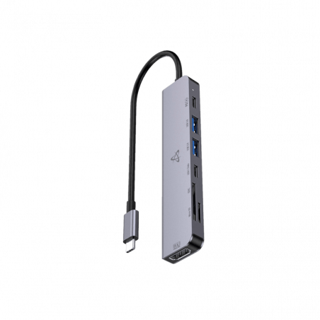 SBOX ADAPTER USB TYPE-C 7u1 HUB H-999 USB-C