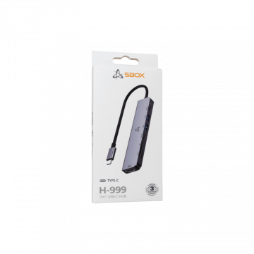 SBOX ADAPTER USB TYPE-C 7u1 HUB H-999 USB-C