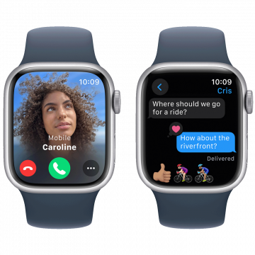 Apple Pametni sat, 1.69" LTPO OLED zaslon, vodootporan BT, WiFi - Watch Series 9 GPS 41mm Silver