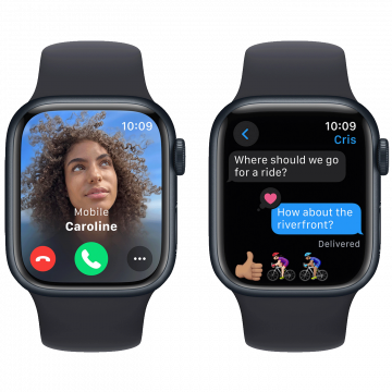 Apple Pametni sat, 1.69" LTPO OLED zaslon, vodootporan BT, WiFi - Watch Series 9 GPS 41mm Midnight
