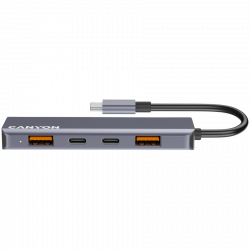CANYON DS-18 5in1 USB-C hub adapter, siva | Giga Informatika