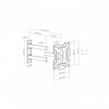 SBOX STALAK LCD-423 (23-43"/30kg/200x200)
