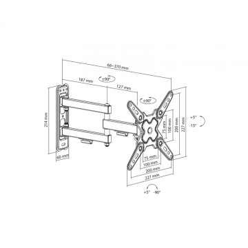 SBOX STALAK LCD-223-2 (13-43''/20kg/200x200)