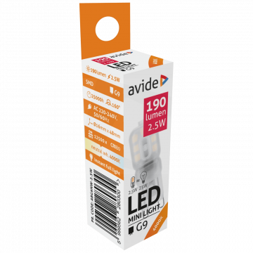 Avide Sijalica, G9, LED 2.5W, 4000K, 230V AC, bijela svjetlost - ABG9NW-2.5W