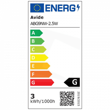 Avide Sijalica, G9, LED 2.5W, 4000K, 230V AC, bijela svjetlost - ABG9NW-2.5W