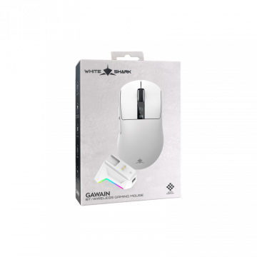 White Shark MIŠ WGM-5023 GAWAIN / 12.000 DPI - Bijeli / Wireles