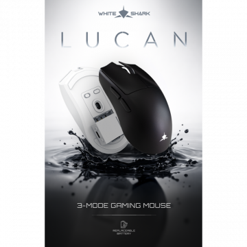 White Shark MIŠ WGM-5022 LUCAN / 12.000 DPI - Bijeli / Wireless