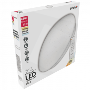 Avide Plafonjera sa daljinskim upravljačem,LED,80W, 4800lm,5000K - ACLOCCT-80W-R-ST