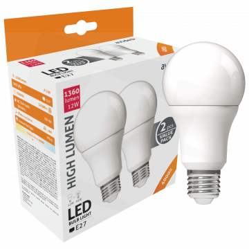 Avide Sijalica, LED 12W, E27, 4000K, 230V AC, pak. 2 kom. - Globe Twin Pack A60 12W E27