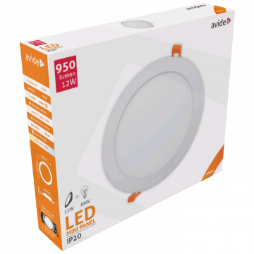 Avide Plafonjera LED, ugradna, 12W, 950 lm, 4000K, IP20 - ACRPNW-R-12W-ALU
