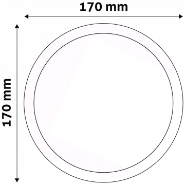 Avide Plafonjera LED, 12W, 950 lm, 4000K, IP20 - ACSMNW-R-12W-ALU