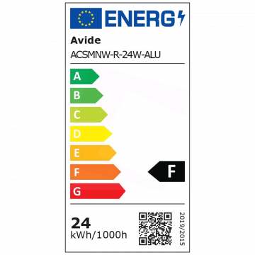 Avide Plafonjera LED, 24W, 2000 lm, 4000K, IP20 - ACSMNW-R-24W-ALU