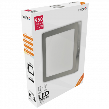 Avide Plafonjera LED, 12W, 950 lm, 4000K, IP20 - ACSMNW-S-12W-ALU-SN