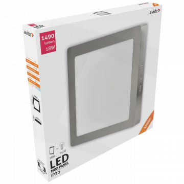 Avide Plafonjera LED, 18W, 1490 lm, 4000K, IP20 - ACSMNW-S-18W-ALU-SN
