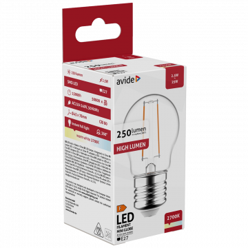 Avide Sijalica, LED 2.5W, E27, 2700K, 360°, 230V AC - Mini Globe 2.5W E27
