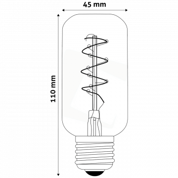 Avide Sijalica, LED 3W, E27, 2700K, 360°, 230V AC - T45 3W E27