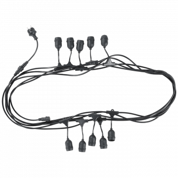 Avide Kabel sa 10 sijaličnih grla E27, dužina 10 met., Outdoor - Outdoor E27 String 10m