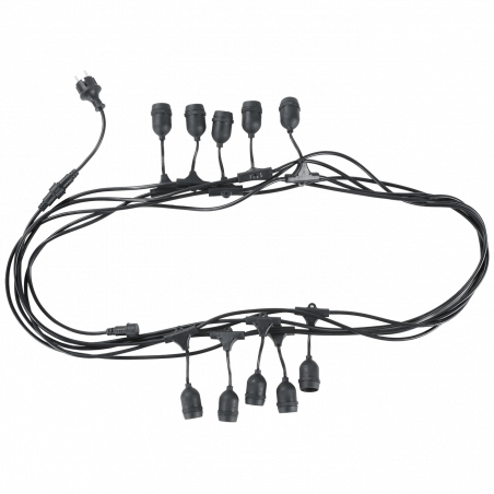 Avide Kabel sa 10 sijaličnih grla E27, dužina 10 met., Outdoor - Outdoor E27 String 10m