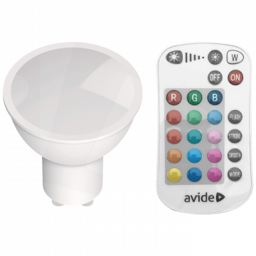 Avide Pametna sijalica, LED 4.2W, GU10, RGB+W, daljinski - Smart LED GU10 4.9W