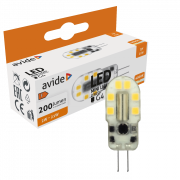 Avide Sijalica, G4, LED 2W, 4000K, 12V DC, bijela svjetlost - ABG4NW-2W-B