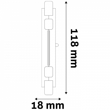 Avide Sijalica, R7S, LED 10W, 4000K, 230V AC, bijela svjetlost - ABR7SNW10W-CL-D