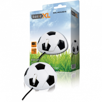 BASIC XL Miš optički,  800dpi, USB, oblik lopte - BXL-MOUSE 40