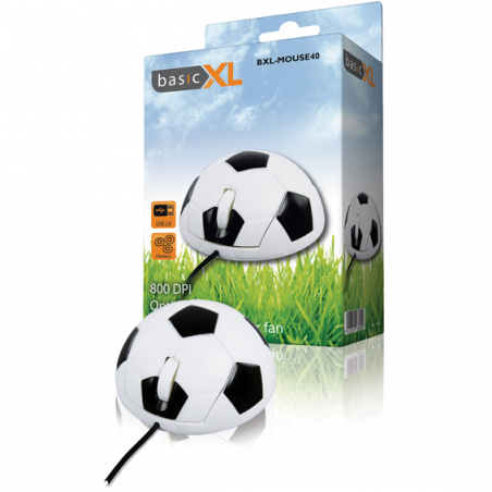 BASIC XL Miš optički,  800dpi, USB, oblik lopte - BXL-MOUSE 40