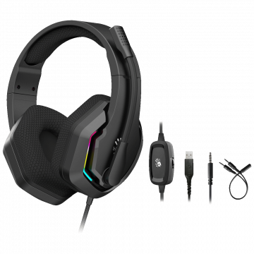 Bloody Slušalice sa mikrofonom, gaming, RGB, 3.5 mm - A4-G260P BLACK