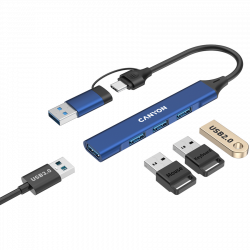 USB-C hub CANYON DS-02 4in1 plavi | Giga Informatika