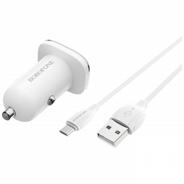 Borofone Auto punjač sa micro USB kabelom, 2 x USB, 5 V/2.4 A - BZ12 Lasting power set