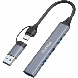 USB-C hub CANYON DS-02 4 porta, USB 3.0 | Giga Informatika