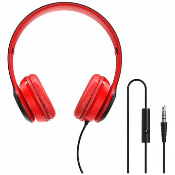 Borofone Slušalice sa mikrofonom, 3.5 mm, dužina kabela 1.2 met. - BO5 Star sound Red