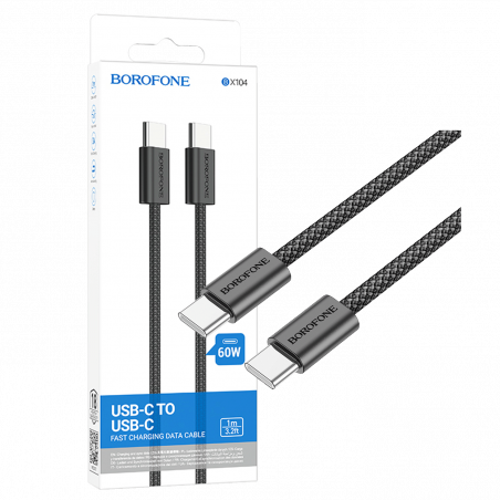 Borofone USB kabl za smartphone, type C, 60W, 3A, 1 met. - BX104 Primo