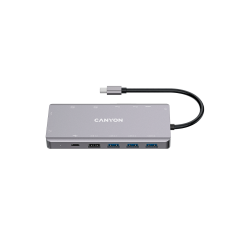 USB-C hub CANYON DS-12 13in1 4K, HDMI, LAN | Giga Informatika