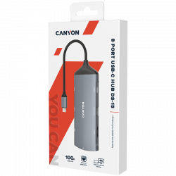 CANYON DS-15 USB-C hub 8in1 4K HDMI, LAN | Giga Informatika