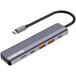CANYON DS-17 6in1 USB-C hub 4K za laptop | Giga Informatika