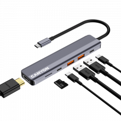 CANYON DS-17 6in1 USB-C hub 4K za laptop | Giga Informatika