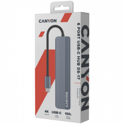 CANYON DS-17 6in1 USB-C hub 4K za laptop | Giga Informatika